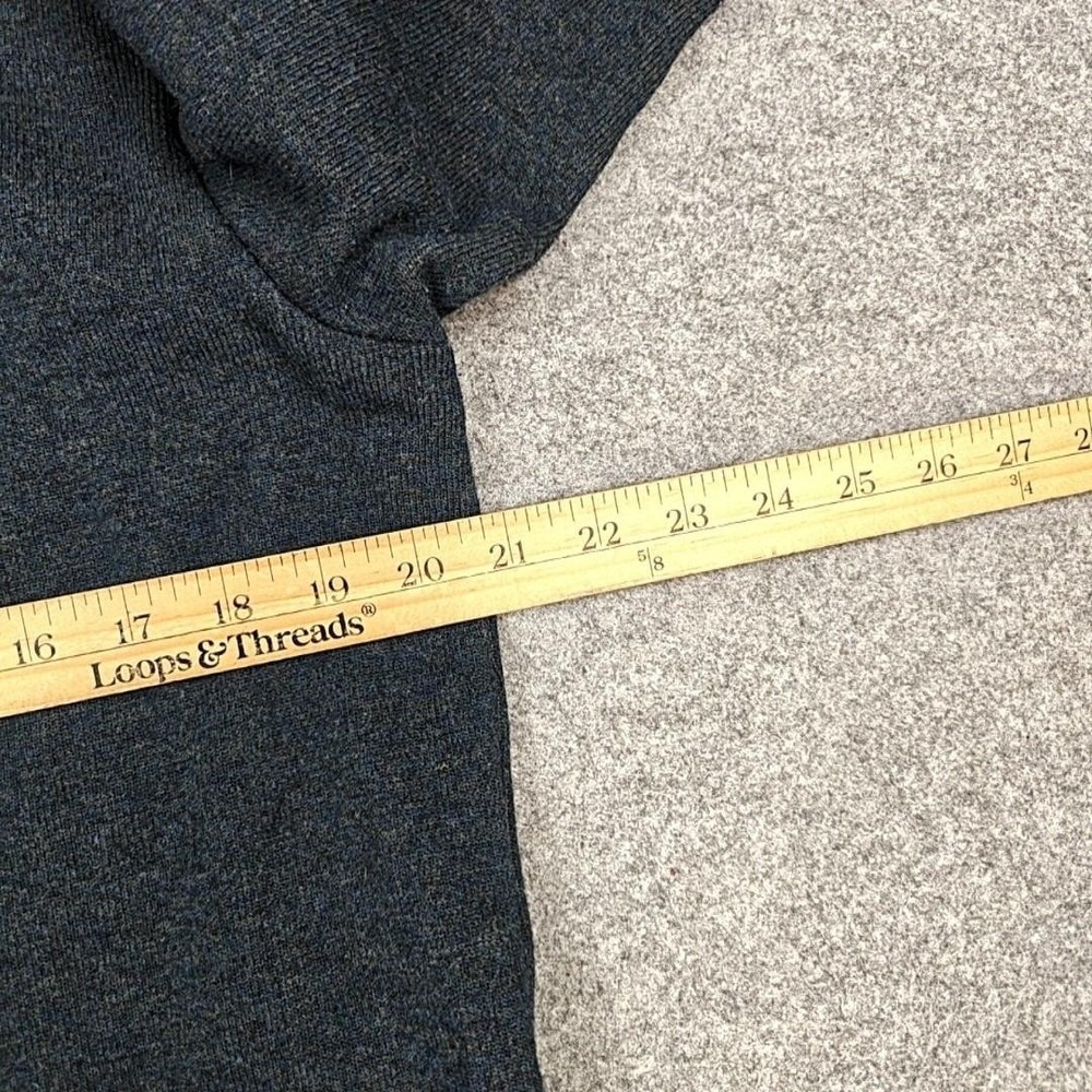 PrAna Jacket Mens Large Gray Wool Blend Knit Full Zip Fleece Lined Outdoor - Picture 9 of 10